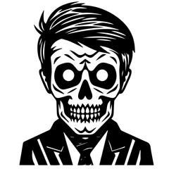Cartoon Skeleton silhouette illustration