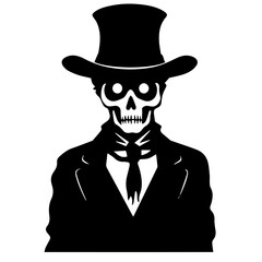 Cartoon Skeleton silhouette illustration