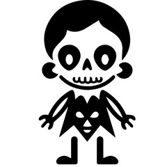 Cartoon Skeleton silhouette illustration