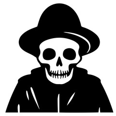 Cartoon Skeleton silhouette illustration