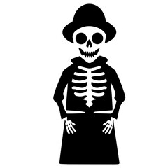 Cartoon Skeleton silhouette illustration