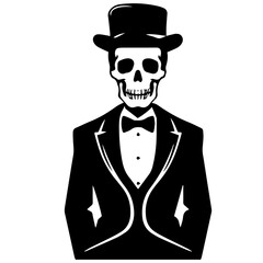 Cartoon Skeleton silhouette illustration