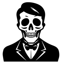 Cartoon Skeleton silhouette illustration