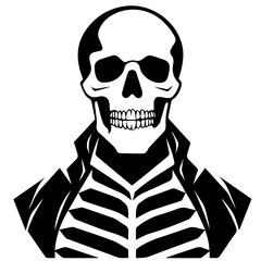 Cartoon Skeleton silhouette illustration