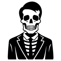 Cartoon Skeleton silhouette illustration