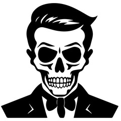 Cartoon Skeleton silhouette illustration