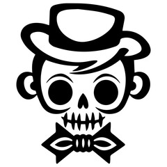 Cartoon Skeleton silhouette illustration