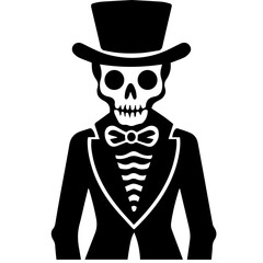 Cartoon Skeleton silhouette illustration