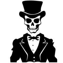 Cartoon Skeleton silhouette illustration