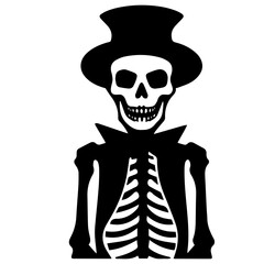 Cartoon Skeleton silhouette illustration