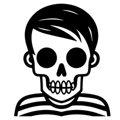 Obraz premium Cartoon Skeleton silhouette illustration