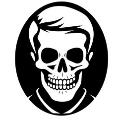 Cartoon Skeleton silhouette illustration