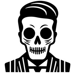 Cartoon Skeleton silhouette illustration