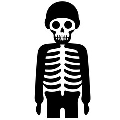 Cartoon Skeleton silhouette illustration