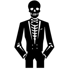 Cartoon Skeleton silhouette illustration