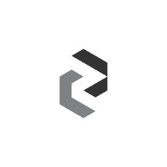 Letter E logo design element with modern concept style