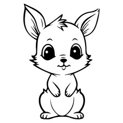 Happy squirell vector illustration hand drawn in doodle style