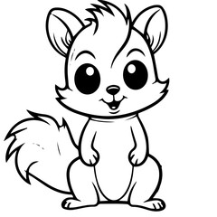 Fototapeta premium Happy Squirell vector illustration hand drawn in doodle style