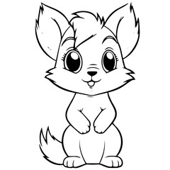 Happy Squirell vector illustration hand drawn in doodle style