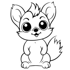 Happy squirell vector illustration hand drawn in doodle style