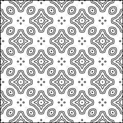 Abstract background with figures from lines. black and white pattern for web page, textures, card, poster, fabric, textile. Monochrome graphic repeating design.
