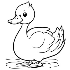 Swan silhouette. Vector illustration