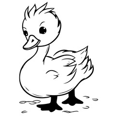 Swan silhouette. Vector illustration