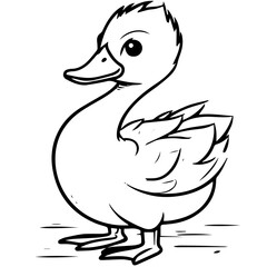 Swan silhouette. Vector illustration