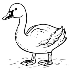Swan silhouette. Vector illustration