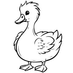 Swan silhouette. Vector illustration