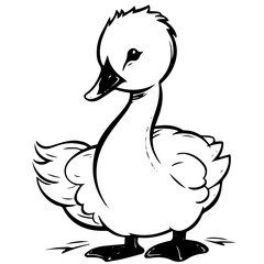 Swan silhouette. Vector illustration