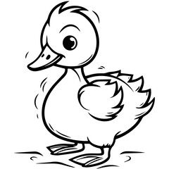 Swan silhouette. Vector illustration