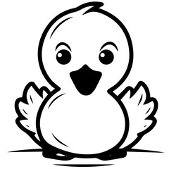 Swan silhouette. Vector illustration