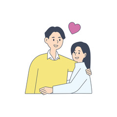 Fototapeta premium Christmas and people characters. People are decorating trees, giving gifts, and singing carols. flat design style minimal vector illustration.