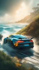car driving on the road