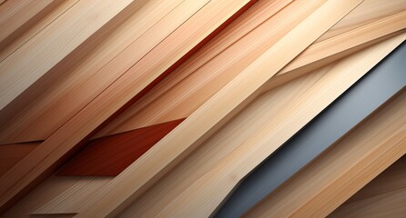 Obraz premium 3D abstraction from light wood top view of the composition. Concept: non-objective abstractio art, screensavers, website backgrounds. 