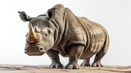 Obraz premium lonely rhinoceros africa
