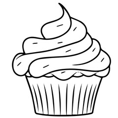 cup cake icon isolated vector