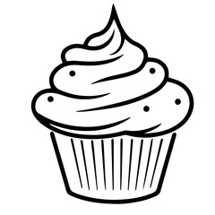 cup cake icon isolated vector