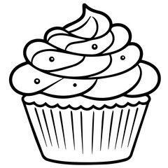 cup cake icon isolated vector