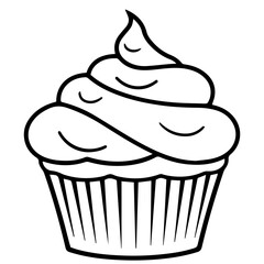 cup cake icon isolated vector