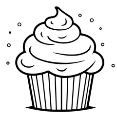cup cake icon isolated vector