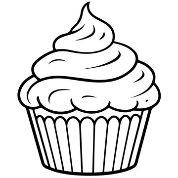 recommend clip art: cup cake icon isolated vector
