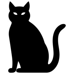 Vector isolated cat silhouette, logo, print, decorative sticker