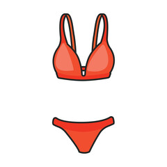 Swimsuit vector icon.Color vector icon isolated on white background swimsuit.
