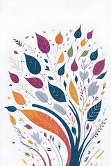 Abstract flowers background. AI generated illustration