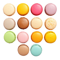 Obraz premium French macaroons cake on transparent background