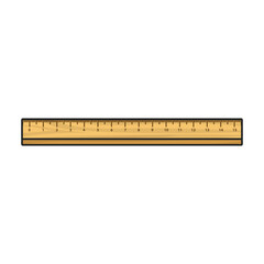 Ruler vector icon.Color vector icon isolated on white background ruler.