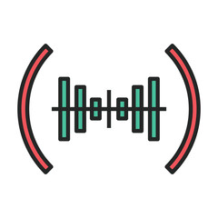 Sniper sight vector icon.Color vector icon isolated on white background sniper sight.