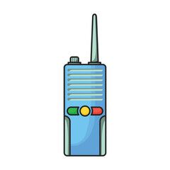 Walkie talkie vector icon.Color vector icon isolated on white background walkie talkie.